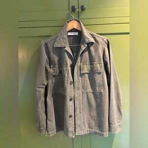 Trave Olive utility shacket size S